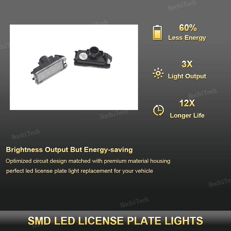 12V SMD Number Lamp For Jeep Grand Cherokee Compass Patriot Dodge Viper 2014-2017 Fiat 500 2Pcs LED Number License Plate Light