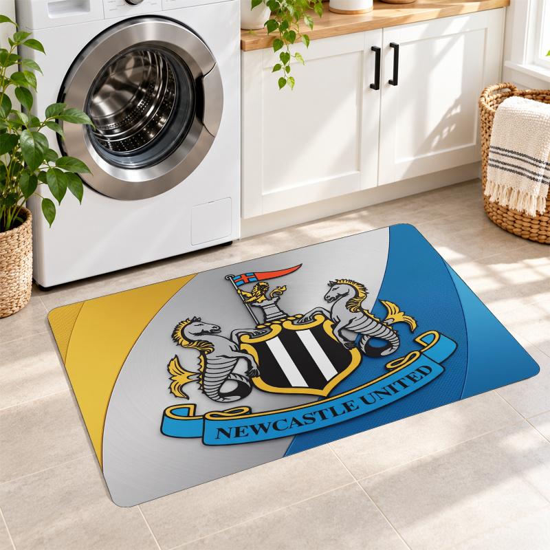 Flannel Kitchen Mat Newcastle United Football Soft Area Rug Non Slip Floor Carpet Home Decoration