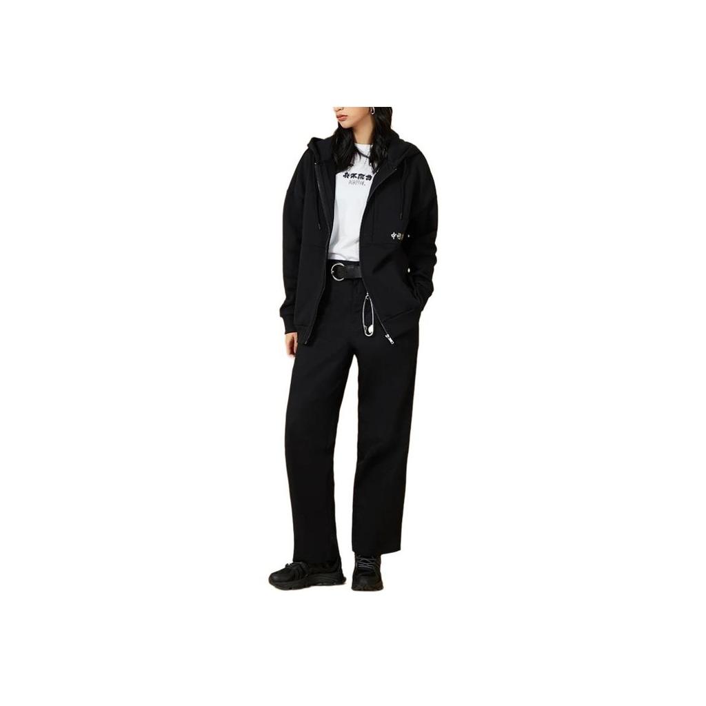 Li-Ning Reishi Series Loose Zip-up Hoodie Sport Jacket Men Outerwear Black AWDRF53-3