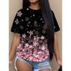 Womens Casual Round Neck Short Sleeve T-Shirt With Butterfly Print Loose Fit 2025