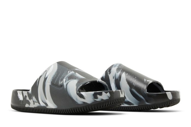 Men's Slides Nike Calm Slide Marble Black Grey Black/Black/Black
