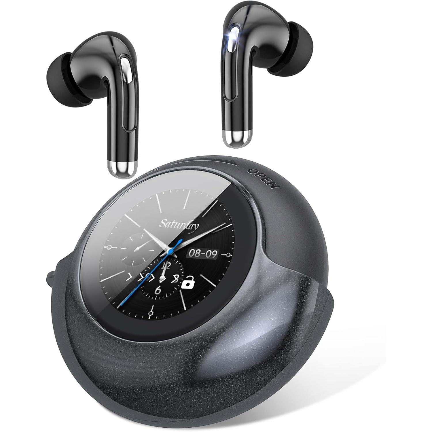 

Wireless Earbuds Headphones Bluetooth 5.4 Stereo Sound LED Display Active Noise Cancellation IP7 in-Ear Earphones for Sporting Workout Running