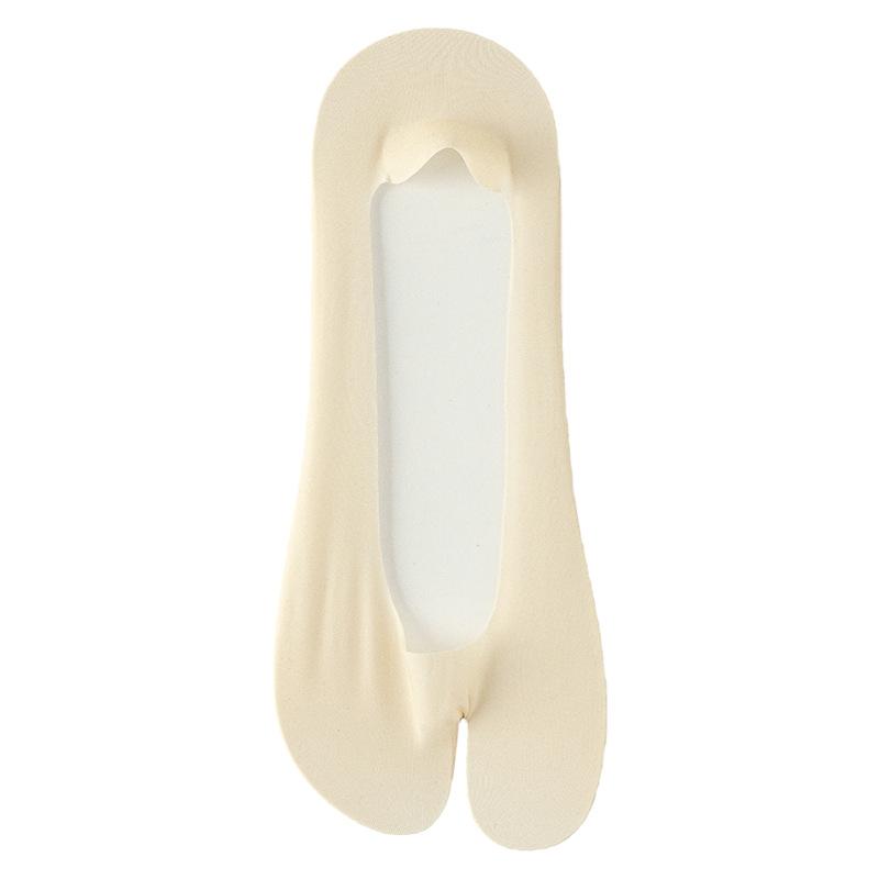 

Cool Feeling Ice Silk Two-toed Summer Split-leg Stockings for Women, Non-slippery Pure Cotton Bottom, Shallow Opening, Invisible Stockings 1 pair тілесний