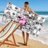 Courage the Cowardly Dog Print Beach Towel, Large Soft Quick Dry Towel for Beach Camping Swimming