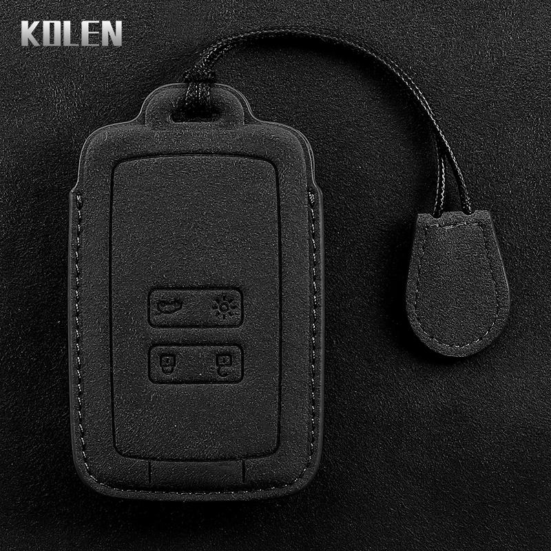 Leather Car Remote Card Key Case Cover Shell Fob for Renault Koleos Captur Megane Clio Scenic Talisman Arkana for Dacia Sandero