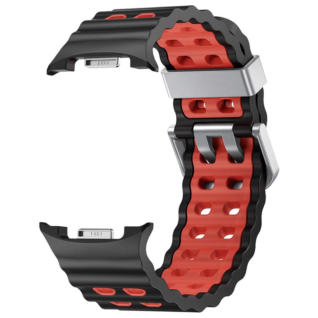 Marine Band for Samsung Galaxy Watch 8/8 Classic Ocean Strap Two-tone Silicone Band for Galaxy Watch 8 40 44mm Sport Bracelet