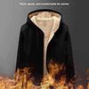 Autumn Winter Thiened Lamb Velvet Zipper Cardigan Sweatirt Men's Warm Loose Hooded Jaet Workwear Casual Loose Fit