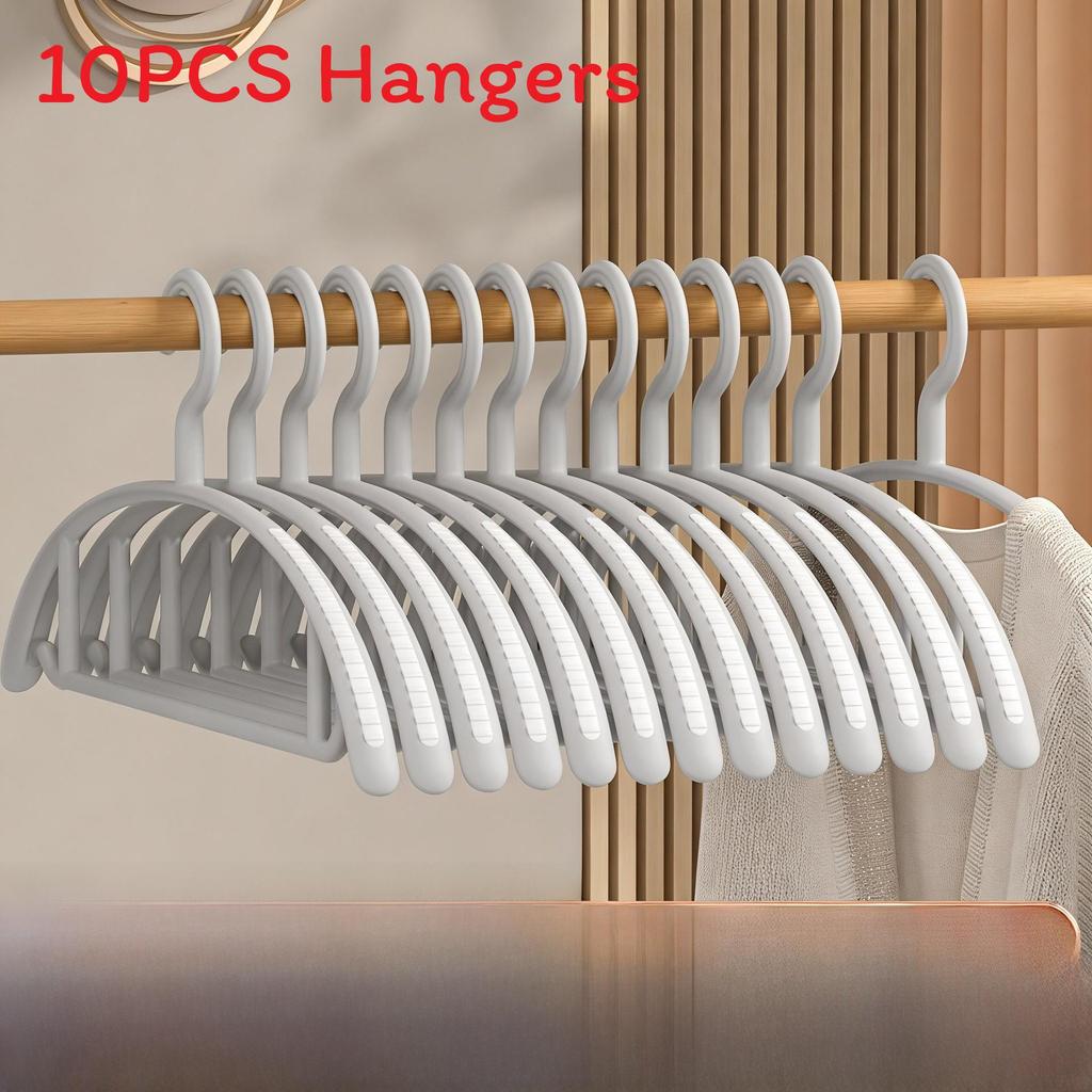 Modern Plastic Hangers For Clothes And Pants With Nonslip Design Perfect For Student Dorms