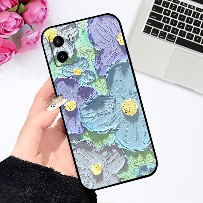 For VIVO Y15s 4G Fundas Case V2139 Y15c Y15a Butterflies Flowers TPU Soft Silicone Thin Phone Cover For Vivo Y15 4G Coque Bumper