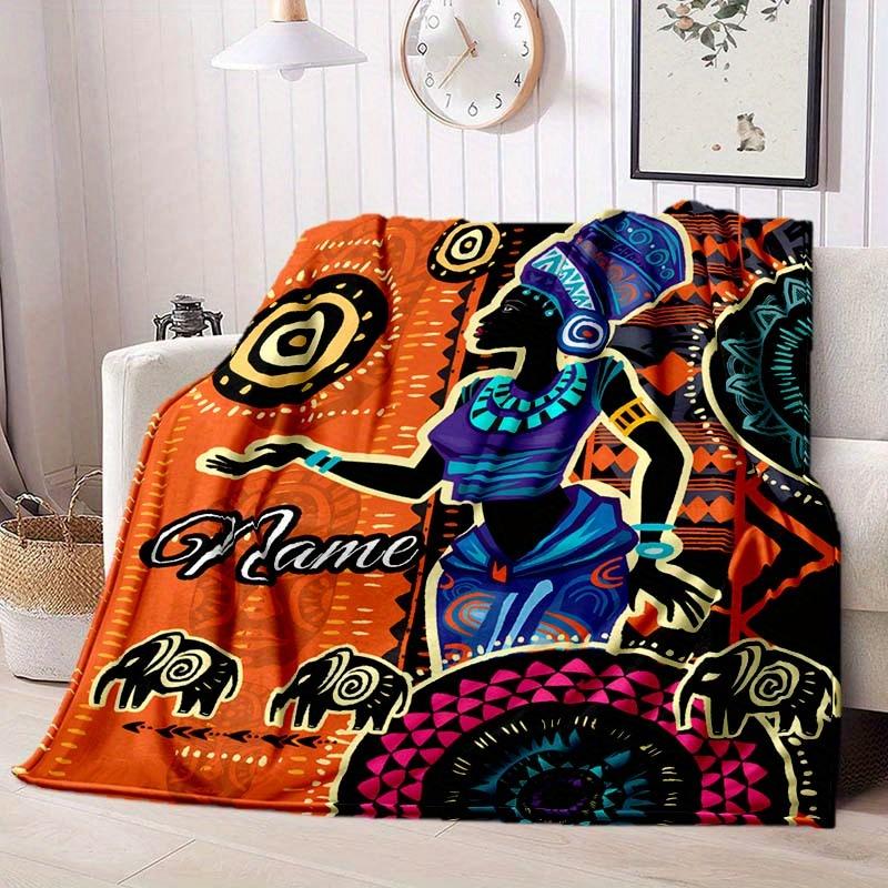 African Style Customize Your Name Blanket Warm Comfortable And Soft Blankets Are Suitable For Home Lunch Break Blanket Office Sofa Sofa Gift To