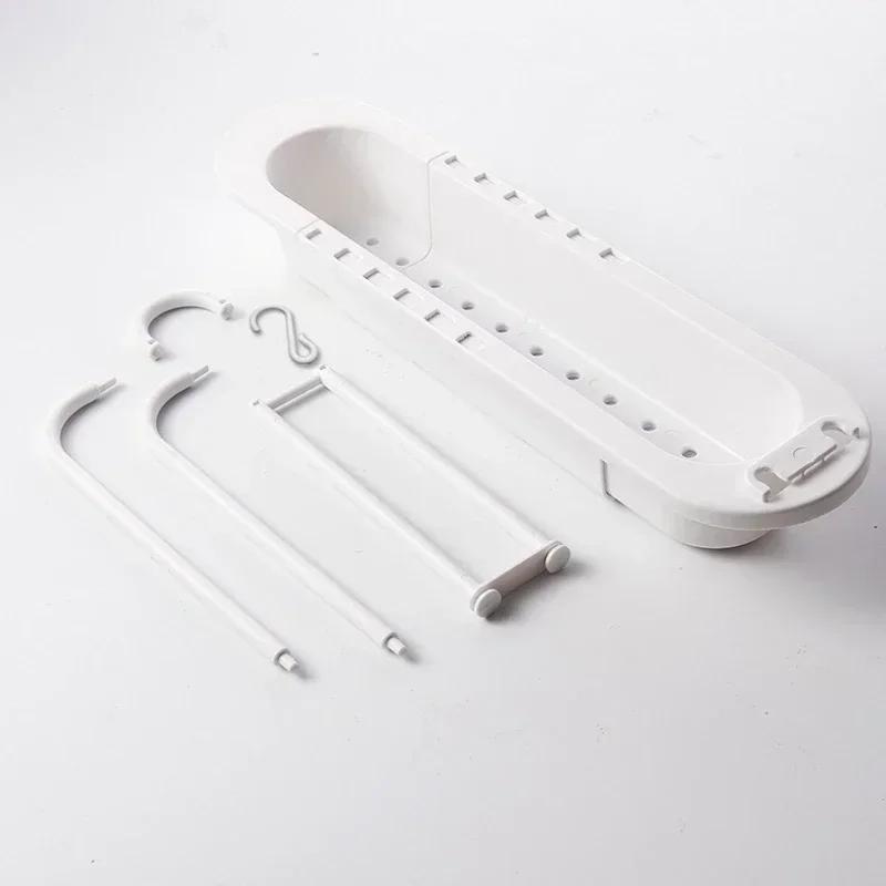 Telescopic Sink Shelf Drainer Rack Kitchen Organizer Soap Sponge Holder Towel Rack Storage Organizer Basket Gadgets Accessories