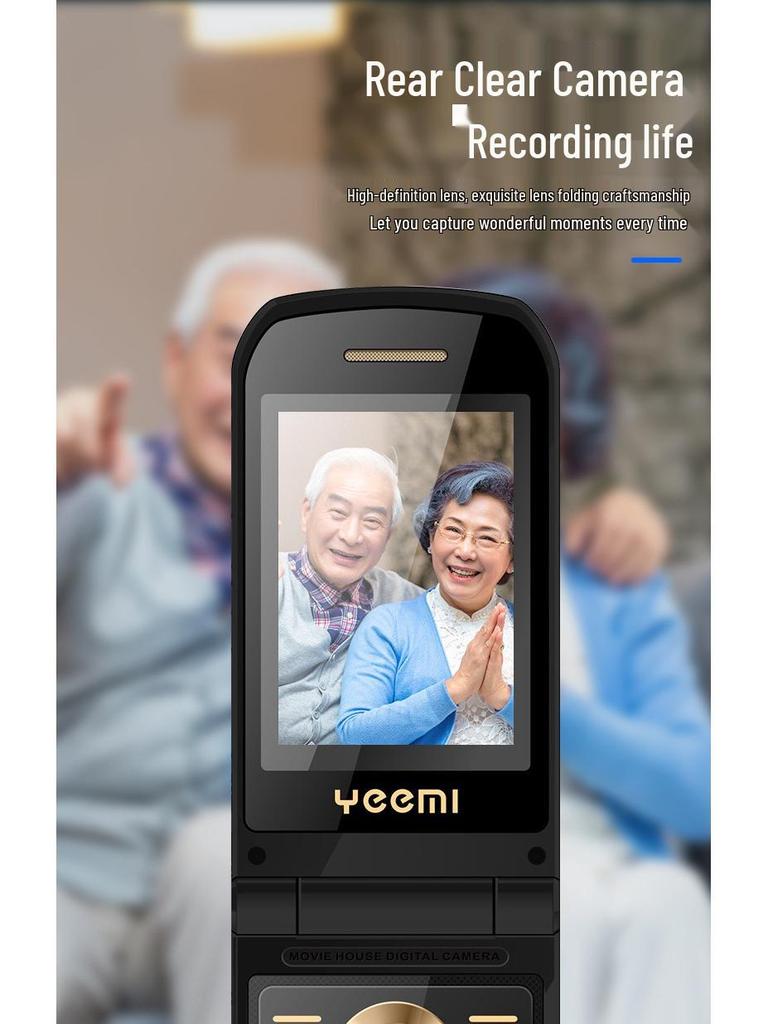 Yimi G9000 Senior Flip Phone: Large Buttons, Loud Sound, Big Characters, Long Battery Life, Multilingual.