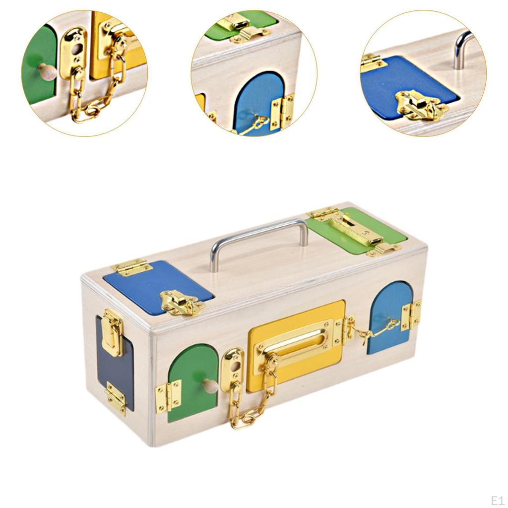 Montessori Lock Box Unlocking Tool Kit Practical Unlock Toy Toys Matching Game for