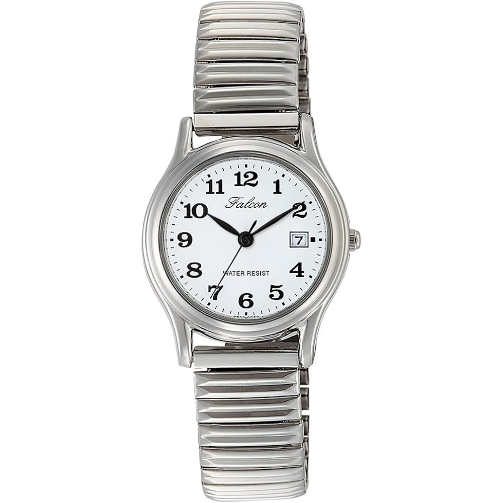 

Citizen Q&Q Women s Analog Watch, Waterproof, Date Display, Metal Band, D015-204, White
