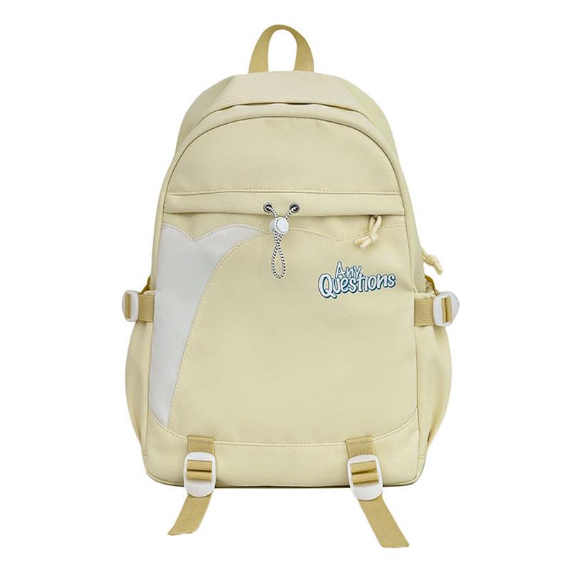 Sac d'école étudiant couleur contrastée Filles Sac à dos de campus Sac à dos pour ordinateur