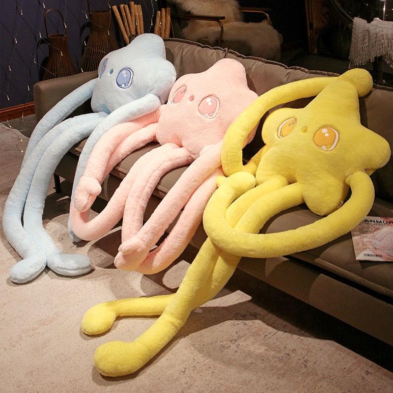 Stretchable Flower And Star Plush Pillow For Home And Bed