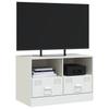 TV Stand White 67 x 39 x 44 cm Steel