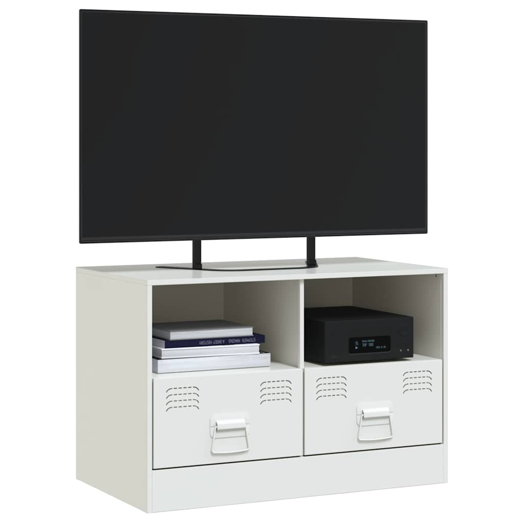 TV Stand White 67 x 39 x 44 cm Steel