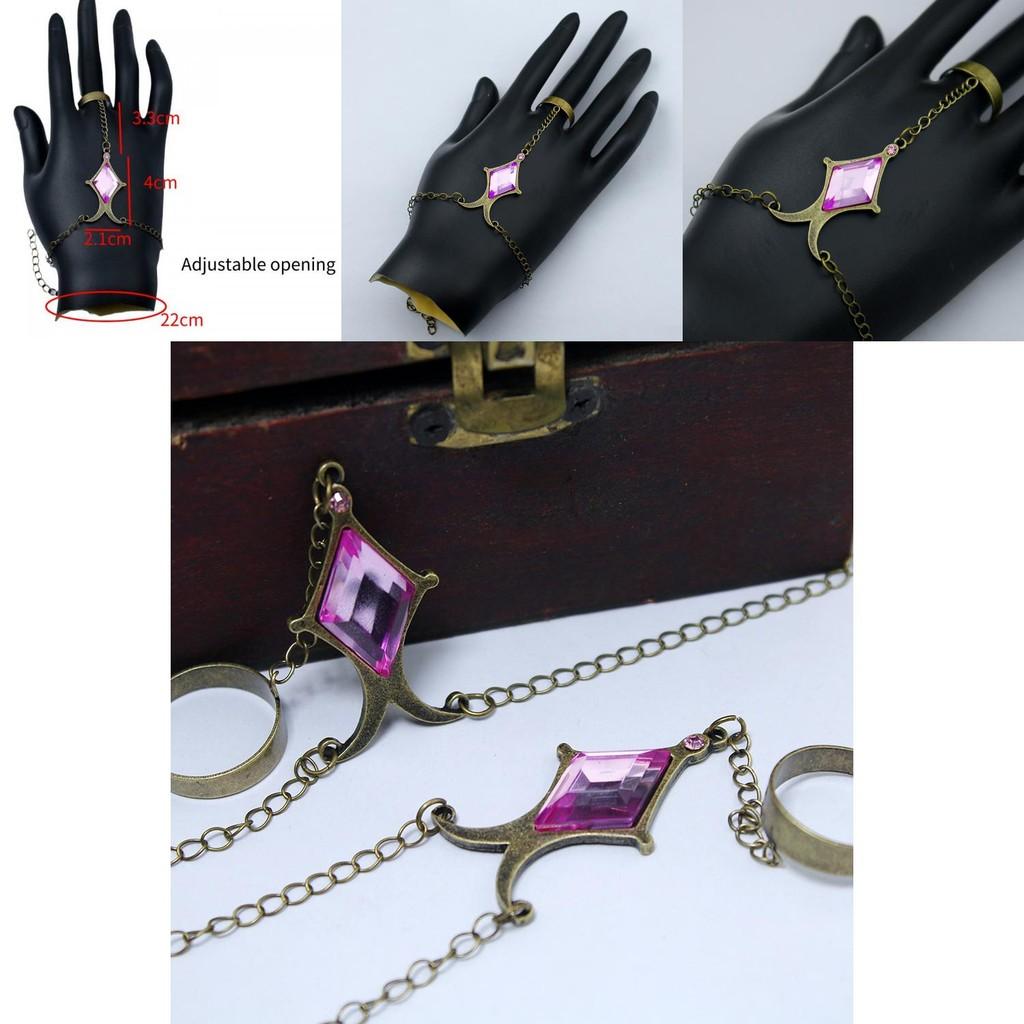 Magical Girl Madoka Kaname Soul Gem Bracelet Diamond Purple Gemstone Cosplay Prop Bracelet