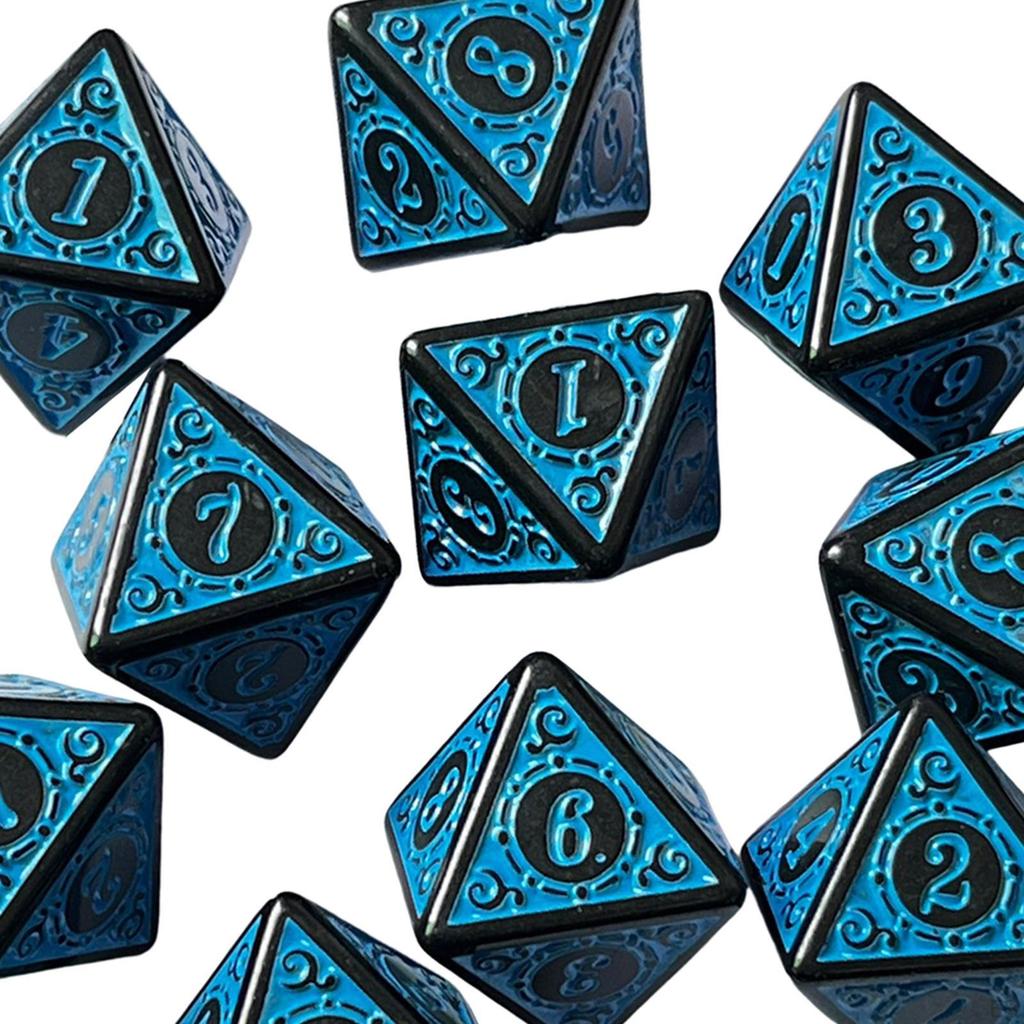 10 Count Polyhedral Dices for Entertainment And Fun
