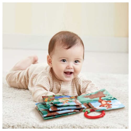 TAKARA TOMY Disney Dear Little Hands Turning and Crispy Peek-A-Boo Cloth Picture Book Winnie the Pooh