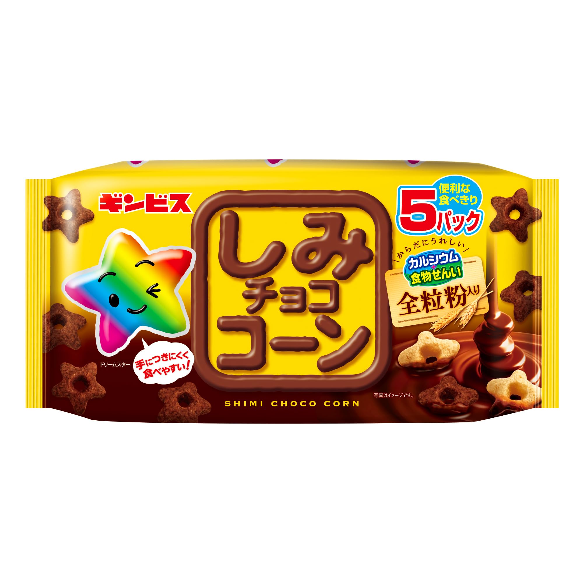 

Ginbis Shimi Chocolate Corn Whole Grain Flour 5P 110g x 12 пакетиков