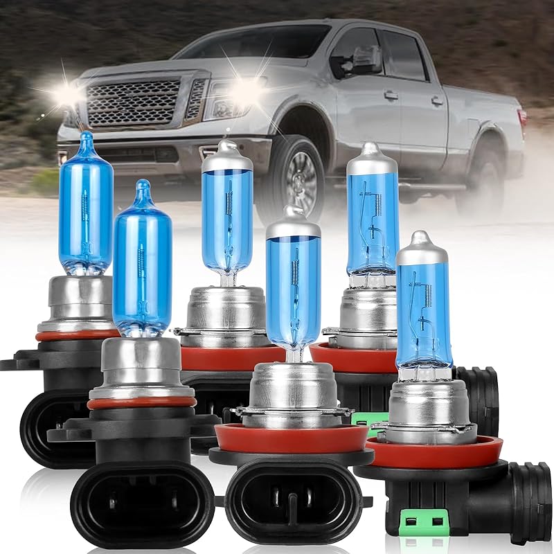 9005 H11 Halogen Headlight Bulbs For Toyota Prius 2010-2011 High Performance Halogen Car Headlight Bulb for Brighter Light, 9005 High Beam+H11 Low