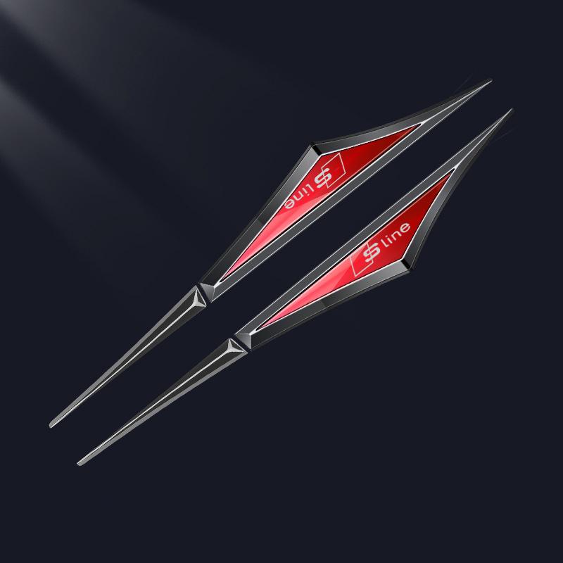 For Audi A3 A4 A5 A6 A7 A8 S3 S4 S5 S7 S8 RS3 RS4 RS7 R8 B9 C7 Car Side Badge Decal Fender Sticker Bumper Decoration Accessories