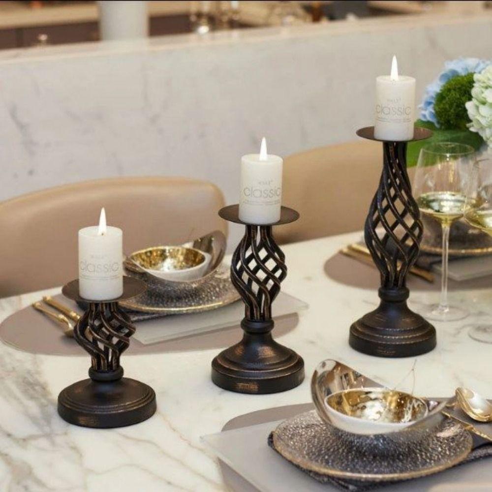 

Iron Art Retro Candlestick Ornaments Handmade Candlelight Dinner Props Desktop Props