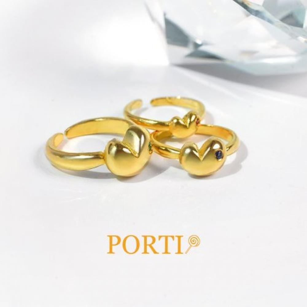 Porti 24k Gold Kidney Bean Birthstone Ring 1.875g