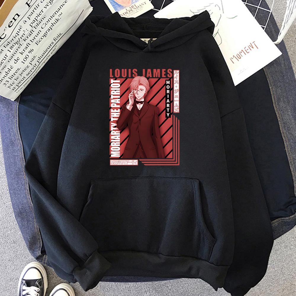 

Yuukoku no Moriarty, японские популярные толстовки с рисунком аниме, мужская толстовка с круглым вырезом, панк-поп, мужская одежда, свободные толстовки с длинными рукавами, топ