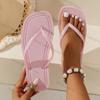 Fashion Summer Women Flip Flops casual solid color comfortable non-slip lightweight indoor outdoor beach square head EVA flat sandals