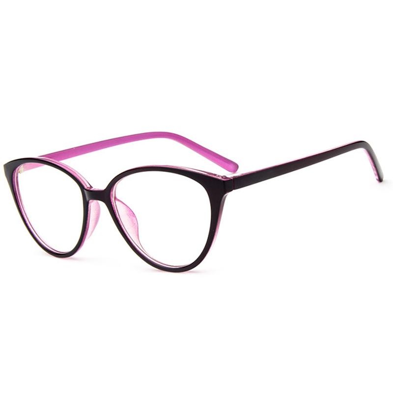 Retra Cat Eye Frame Clear Lens Glasses Ultra Light Myopia Nerd Spectacles Degree 0 to -6 0 Stylish Vision Correction
