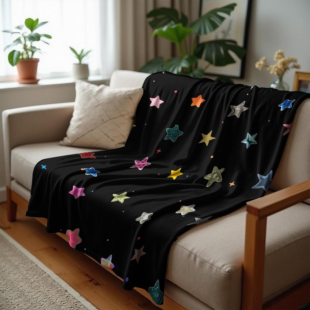 Mixed Floral Cartoon Anime Print Flannel Blanket Soft Warm Throw for Kids Bedroom Sofa Christmas Office Car