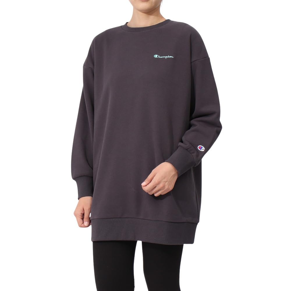 

Champion Casual Long Sleeve Crew Neck Fleece Sweat Dress with RelaxFit Script Logo Women s (CW-A010-055-M)