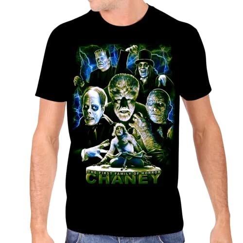 Rock Rebel Lon Chaney The First Family of Horror Men s T-Shirt Wolfman Mummy Tee 2XL