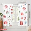Plane Printing Popular Curtain Panels Christmas Tree Gift Snowflake Garland Polyester Fabric Without Rod Outdoor Curtains Set Of 2 Made