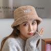 Portable Thick Warm Bucket Hat Lamb Cotton Adjustable Fisherman Cap Warm Beanies Panama Hat Girls Boys