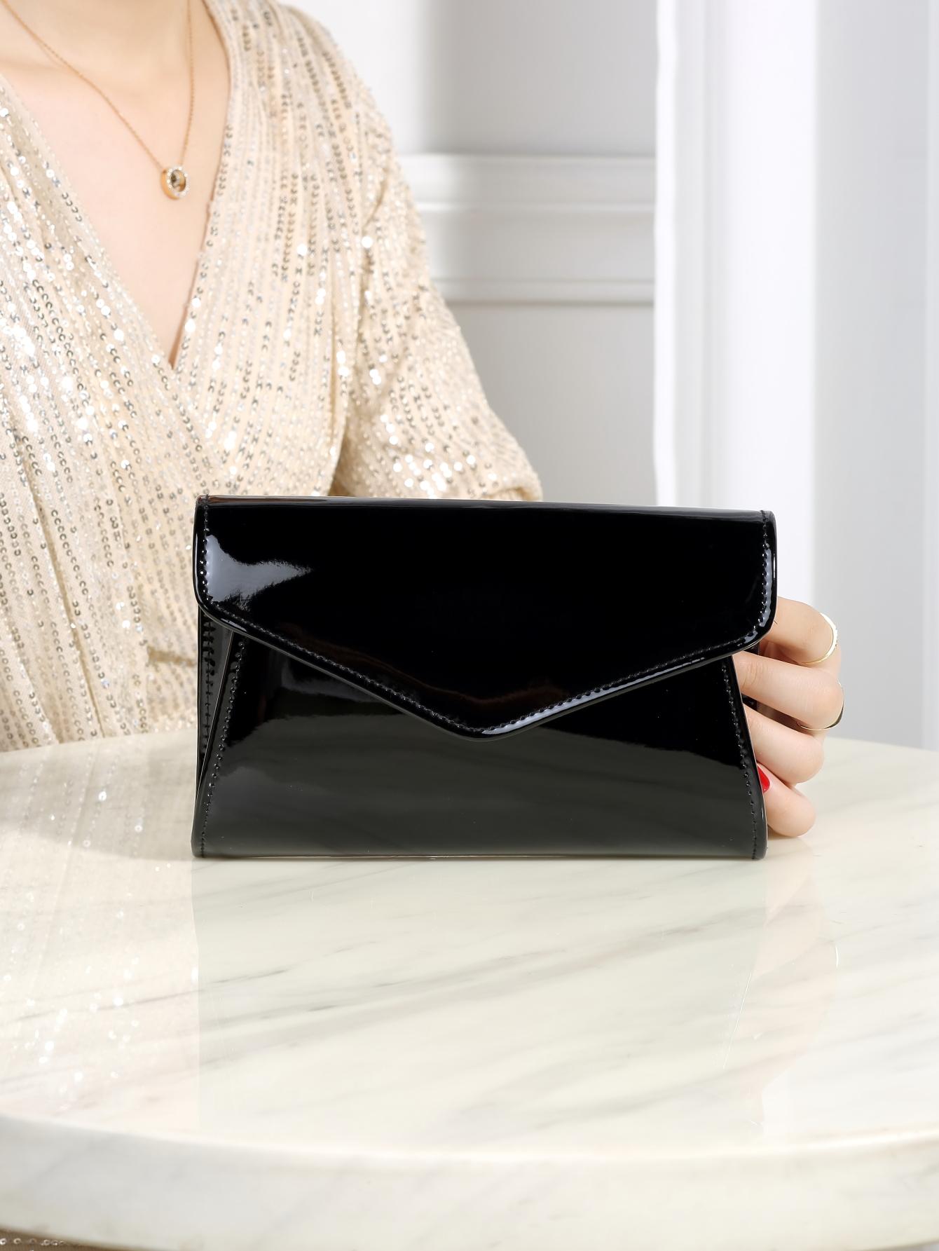 Роскошная Вечерняя Сумка Гламурная, Элегантная, Изысканная, Тихая Роскошь Однотонная Кожа PU Женская Сумка-Клатч Квадратная Сумка для Женщины