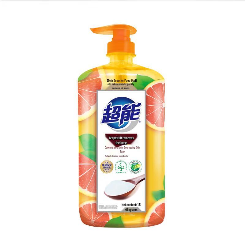 Chao Neng Ion Degreasing Dish Soap, Grapefruit, 1.5kg