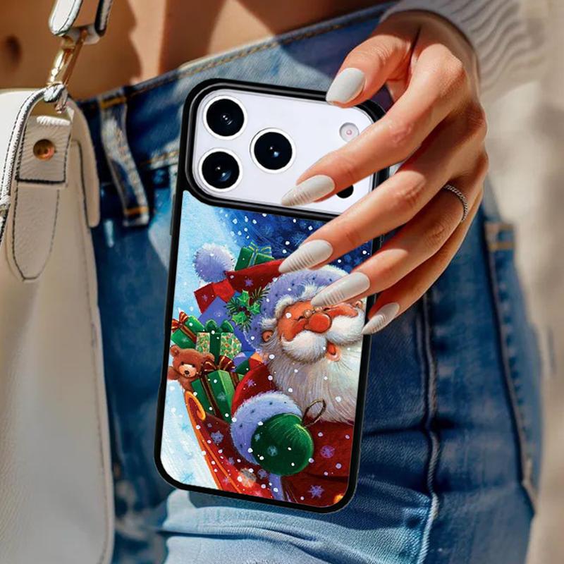 Weihnachts-Weihnachtsmann-Handyhülle Für iPhone 17 Air 14 15 13 12 Max Hülle Für Apple 14 15 16 16e 11 Pro Max Plus Hülle