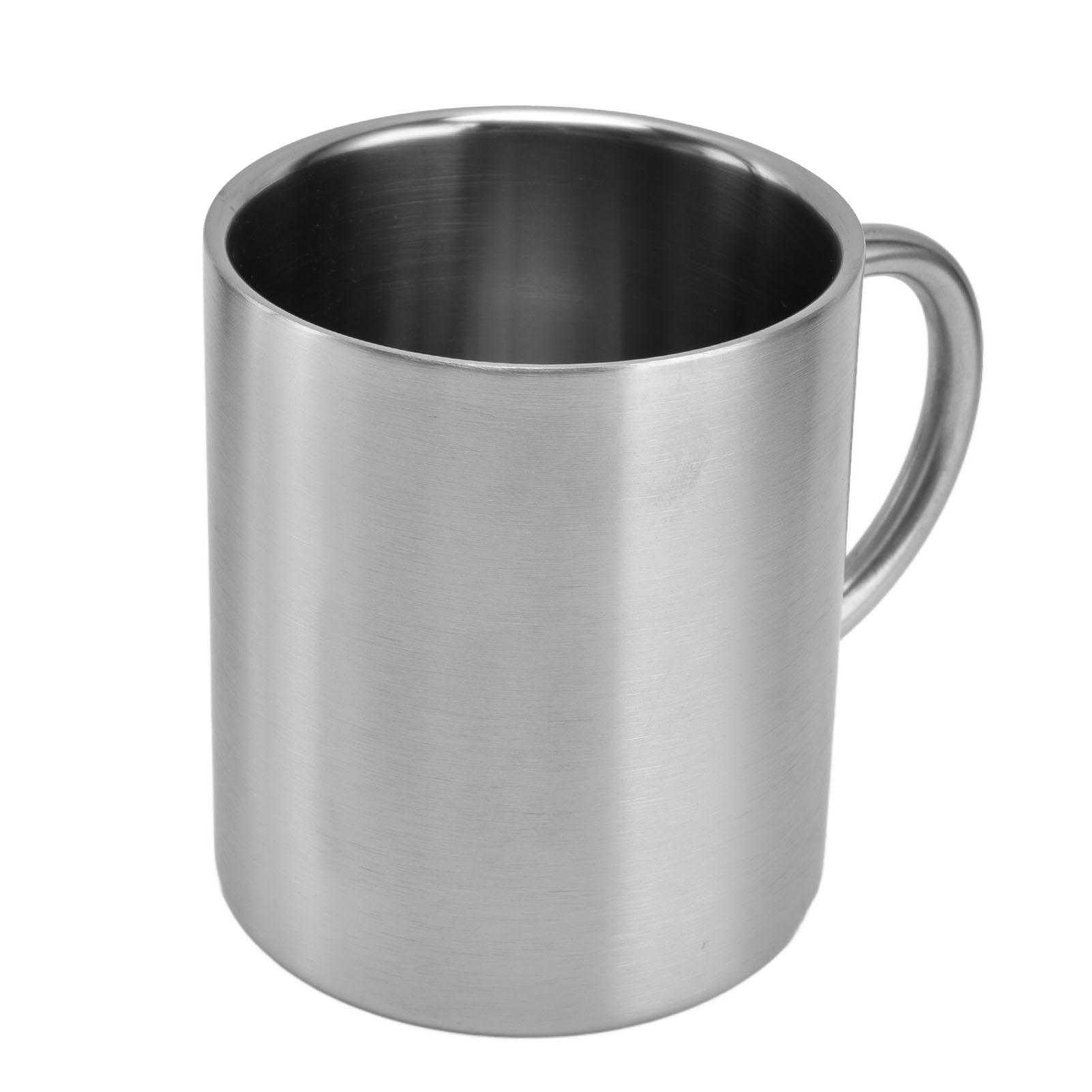 

Double Walled Coffee Mugs Stainless Steel Tea Cups for Camping Travel Outdoor Office 410ml L
