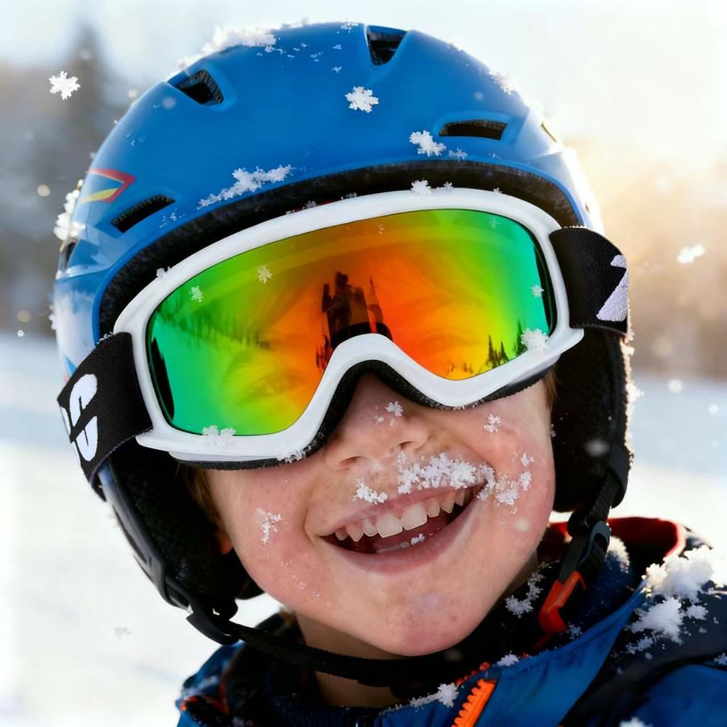Children Anti-Fog Snowboard Goggles Kids Snow Sports Goggles Windproof Ski HD Glasses Snow Goggles Outdoor Ski Accessories