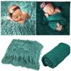 Long Ripple Wrap Newborn Baby Pography Props DIY Blanket Newborn Wraps Pography Mat for Baby Boys and Girls (Deep Green)