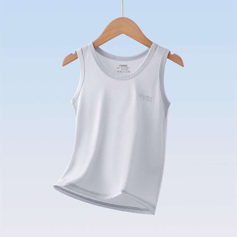 Lyocell Kids' Sleeveless Summer Vest Pajamas - Boys' & Girls' Tank Top
