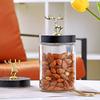 Golden Elk Glass Bottle with Lid Transparent Round Glass Sealed Jar Candy Tea Coffee Beans Nuts Miscellaneous Grains Storage Box