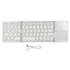 3 Folding Keyboard with Touchpad 63 Keys 10m Connection USB Charging Wireless Keyboard for Smartphone Tablet Laptop Travel