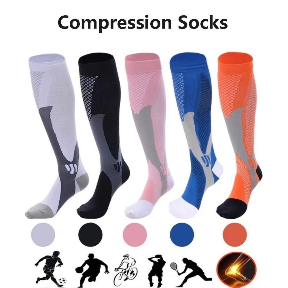 1 pair Elastic Pressure Socks Anti Odor/Slip/Friction Long Leg Socks High Top Calf Socks  Unisex