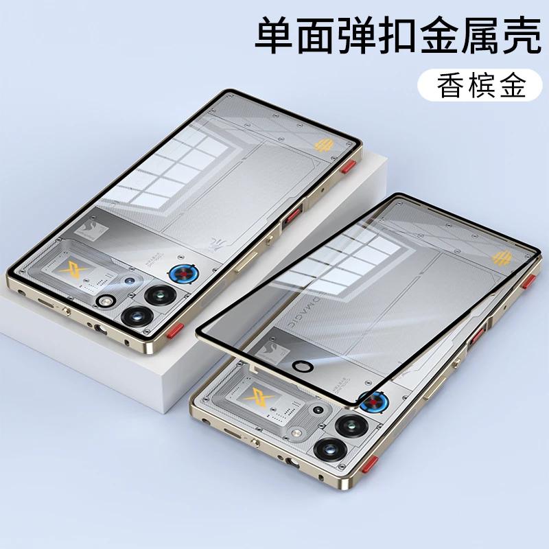 For Red magic10 ProPlus Case Aluminium Alloy Metal Frame Tempered Glass Camera Protection Cover For Red Magic 10 Pro Plus 10Pro