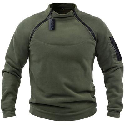 Vår Herrtröja Jacka Varm och Andningsbar Sidodragkedja Fleece Pullover